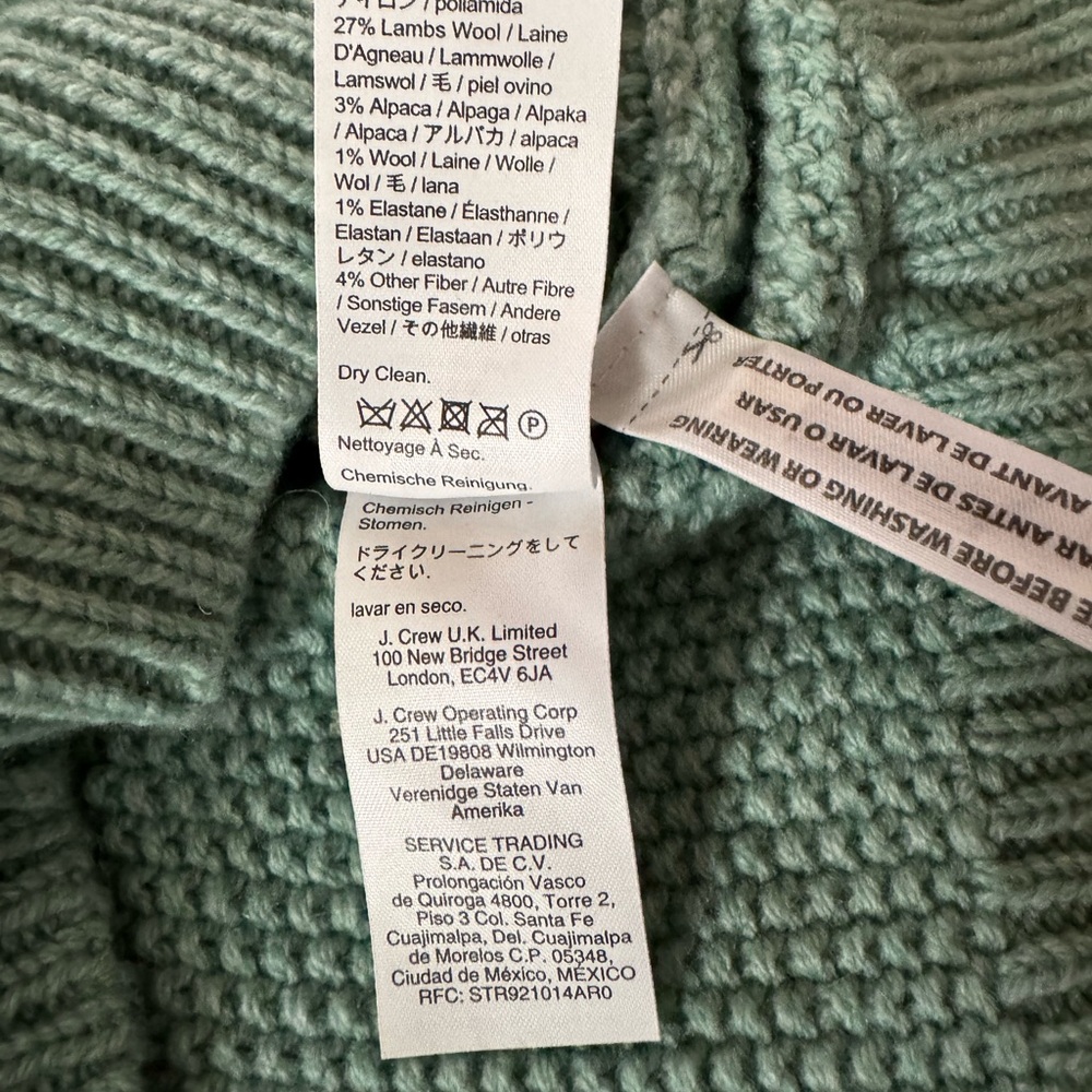 J. Crew Blue Orange Fair Isle Patterned Sweater - sz Lg - Picture 4 of 5